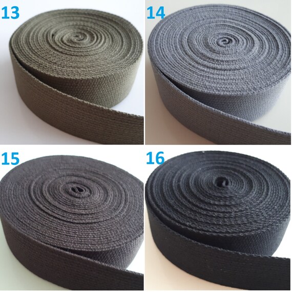 12 Meter Baumwollgurtband 1,04 EUR//m Gurtband 25mm aus BAUMWOLLE