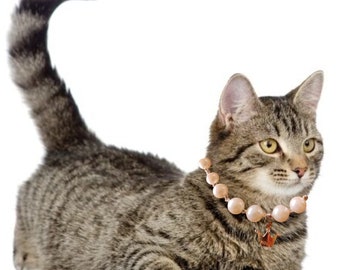 Cat and dog bead necklace without clasp