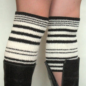 Beinstulpen Boot Cuffs Manschette Weiß Schwarz Bild 3