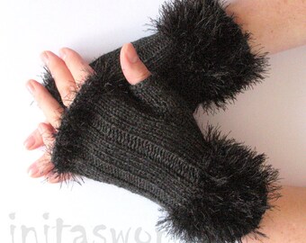 Fingerlose Handschuhe Dark Gray Armstulpen Hand...