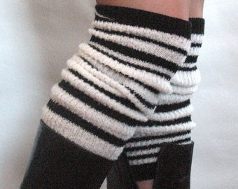 Beinstulpen Boot Cuffs Manschette Weiß Schwarz