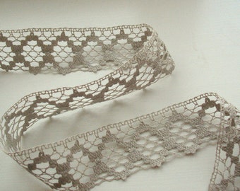 Linen lace lace bristle natural grey