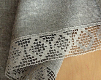 Linen tablecloth Natural Grey 1.57 m x 1.57 m