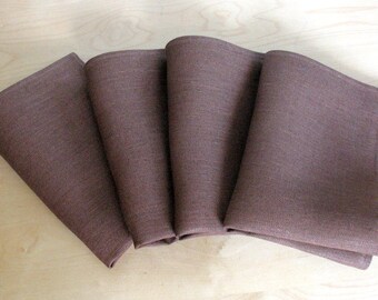 Linen Napkin Napkin Brown Set of 4 - Fla...