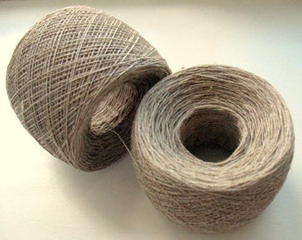 Linen yarn natural grey 400 g 2 ply