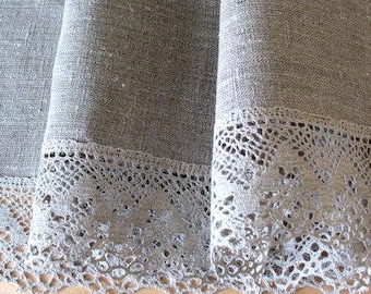 Round Tablecloth Wedding Tablecloth Lace Tablecloth Linen Tablecloth Burlap Tablecloth Prewashed Linen Lace