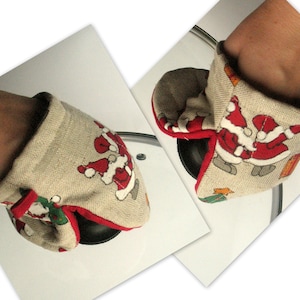 Set of 2 Pot Glove Santa Claus Oven Glove