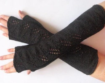 Hand gauntlets gauntlets Long black