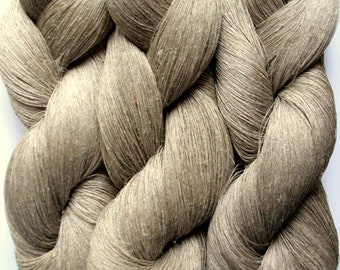 Linen yarn natural grey 400 g (14.1 ounces), strand