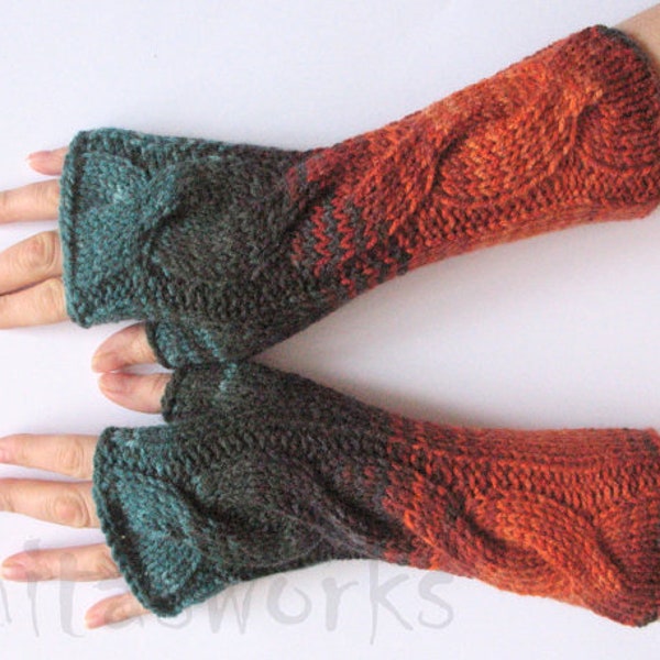 Gants sans doigts Brown Orange Blue Black...