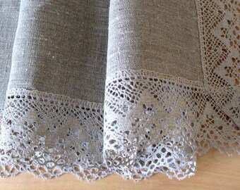 Linen tablecloth Natural Grey 1.05 m x 1.05 m