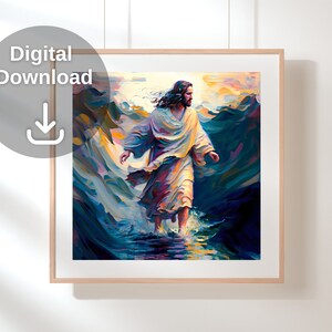 Living Water, Jesus Christ digital download, Savior printable, Christian art