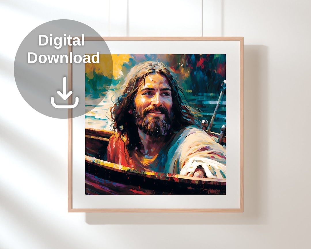 Radiant Savior, Christ Art Digital Download, Printable Jesus Painting ...