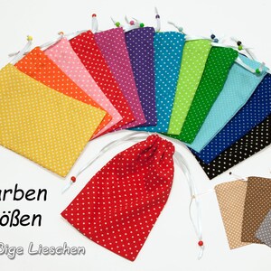 Stoffsäckchen Stoffbeutelchen Stofftasche Punkte