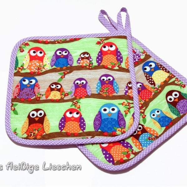 Gants de cuisine manique cute OWL mis motif chouette