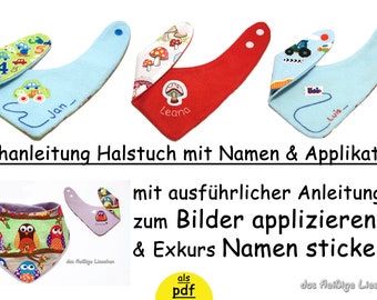 E-Book Halstuch mit Namen Nähanleitung Wendetuch