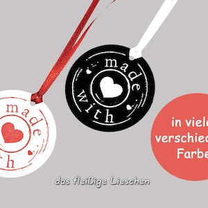 10 Geschenkanhänger rund Tags Anhänger Etiketten