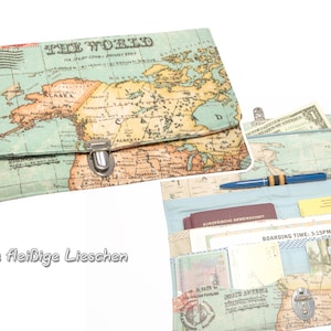 Étui de voyage, porte-documents, organisateur de voyage, couverture de passeport