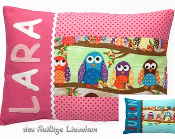 Coussin de coussin de hibou coussin de câlin de hibou coussin de nom