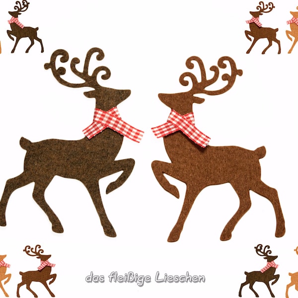 Reindeer Felt per Pcs Gift Tag Christmas