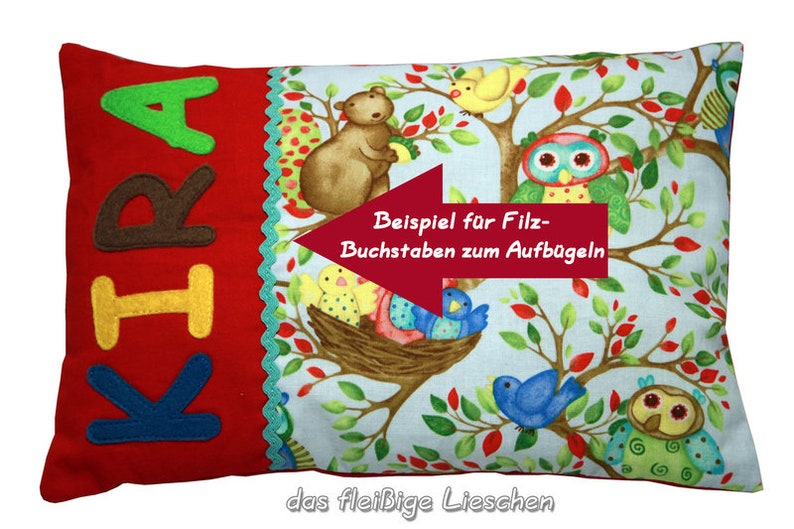 Applikation Buchstaben Filz Aufbügel ABC Alphabet Bild 2