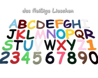 Applikation Buchstaben Filz Aufbügel ABC Alphabet
