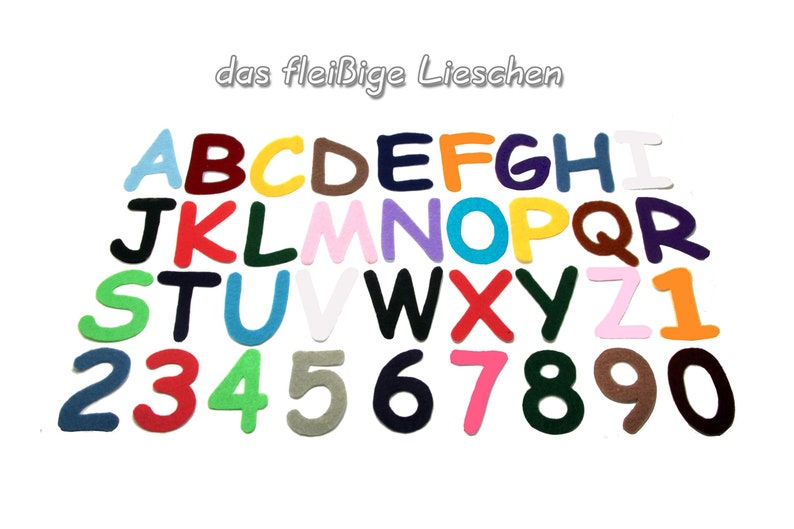 Applikation Buchstaben Filz Aufbügel ABC Alphabet Bild 1