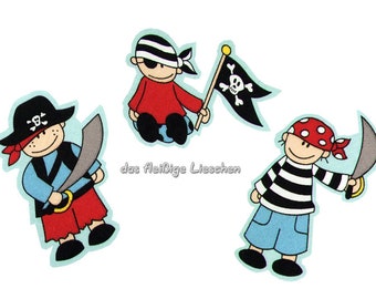 Iron-on set pirate application pirate patch