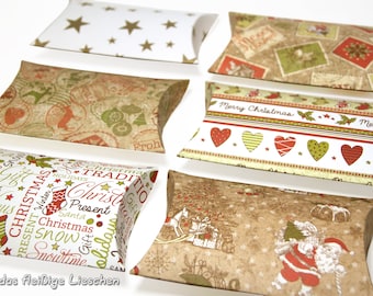 6 cajas de almohada para regalo de Navidad.