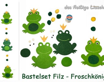 DIY Bastelset Froschkönig Dekokette Frosch Frösche