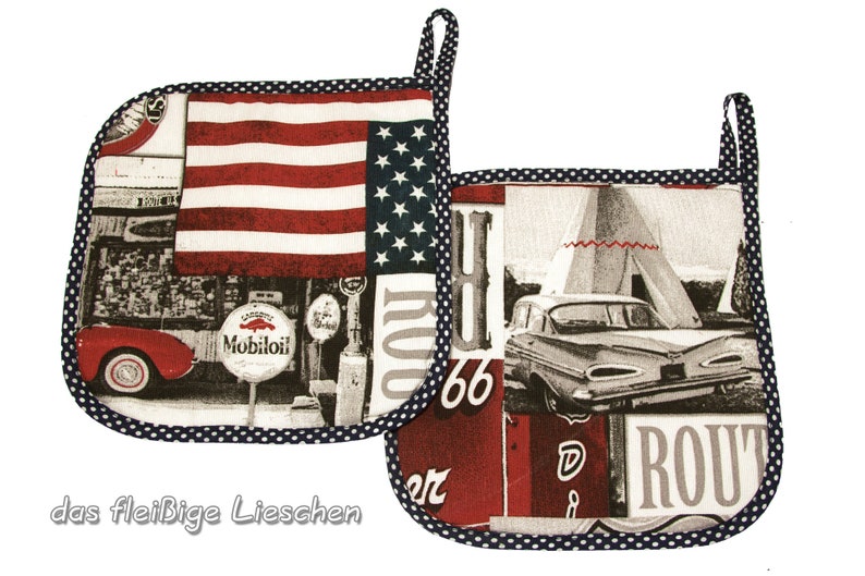 Topflappen USA tolle Topflappen Set amerikanisch imagem 1