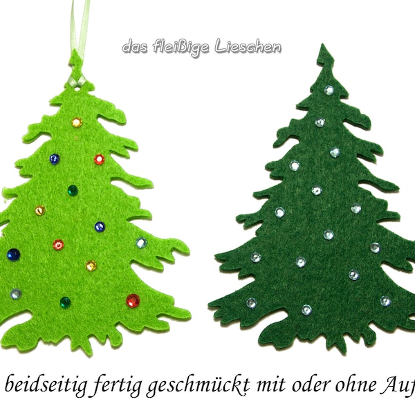 Tannenbaum Filz Deko o Anhänger auch als Bastelset