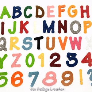 Letras de fieltro, arcilla, cartón, gomaespuma para pegar piezas de fieltro del alfabeto ABC