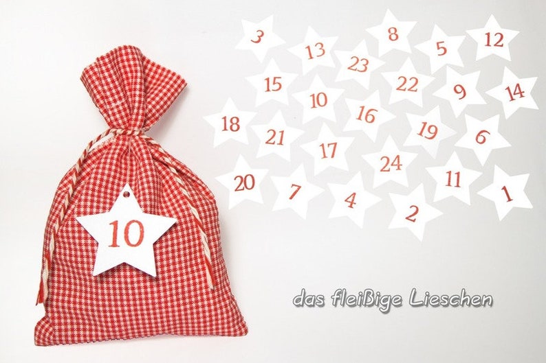 24 Star Advent Calendar numbers