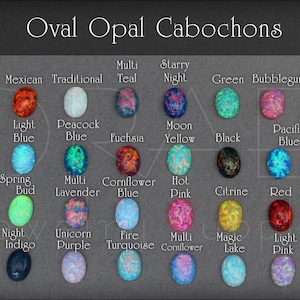 Oval Opal Cabochons - lab created opal, oval opal cabs, synthetic oval opal cabochons, loose opal cabs, cabochon supplies, 8x6mm, 10x8mm