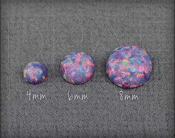 1pcs 4mm Sleepy Water Lily Synthetic Opal Cabochon Round Shape Cabochon Sleepy Water Lily Opal OP54 Very Beautiful Sparkling Cabochon