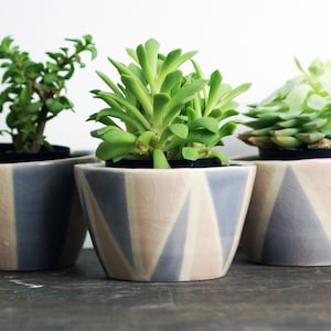 Ceramic Geometric Serving Bowls and Pots | Handmade, Unique Ceramic Dip and Serving Bowls, Multi-Purpose Bowls