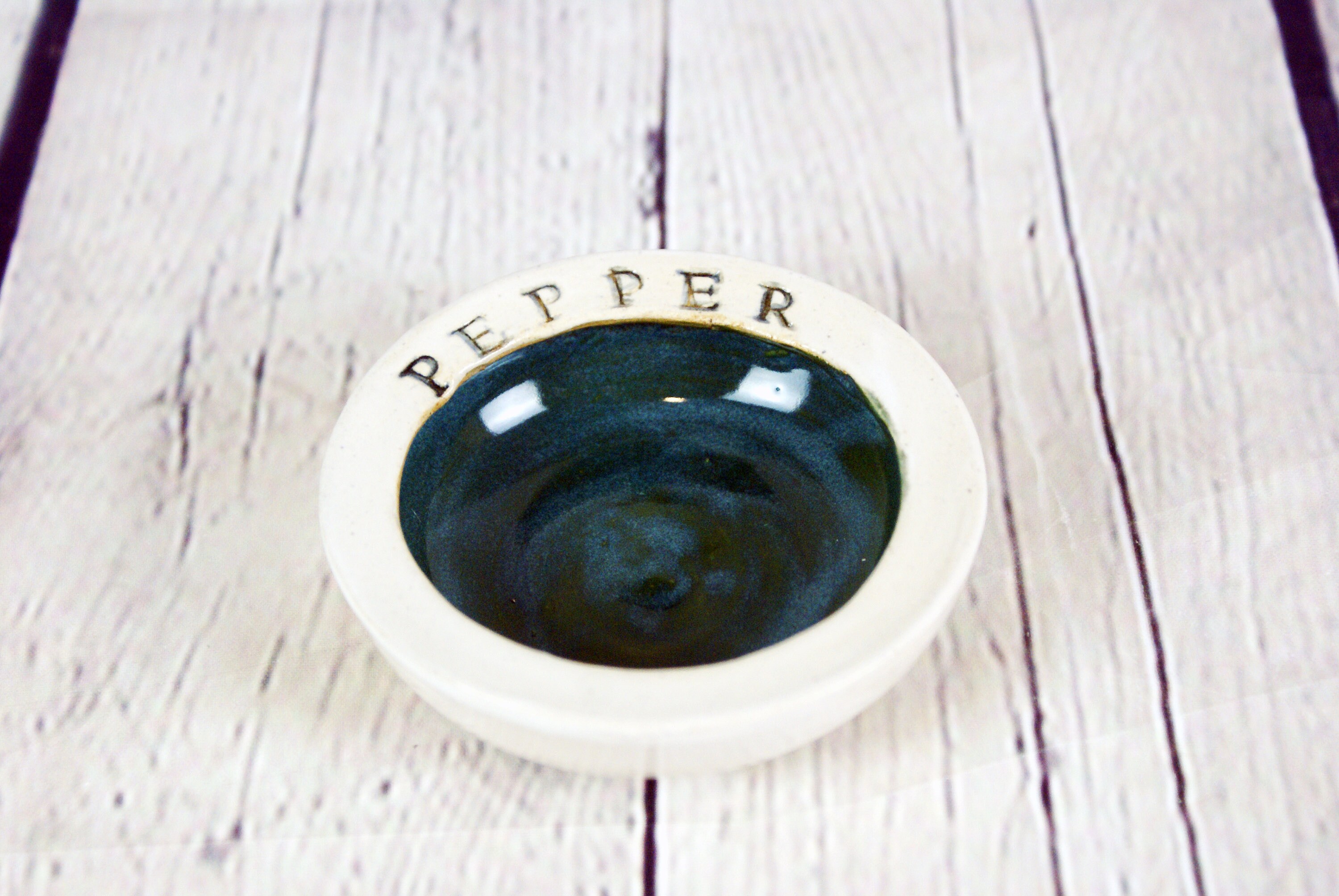 Salt and Pepper Individual Bowls Handmade Ceramic Open Spice Etsy