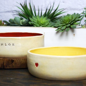 Personalized Pet Bowls Handmade Food Bowl, Ceramic Dog Bowl, Custom Cat Bowl image 5