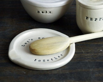 Let's Cook Together | Personalized, Custom Spoon Rest