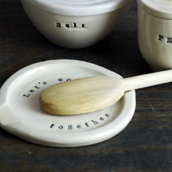 Let's Cook Together | Personalized, Custom Spoon Rest