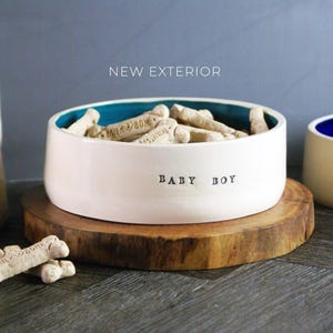 Personalized Pet Bowl: Handmade Ceramic Cat/Dog Food Dish