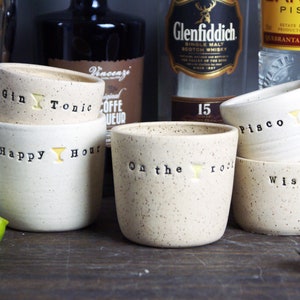 Personalized Ceramic Cocktail Tumbler | Handmade, Made to Order Cocktail Glass
