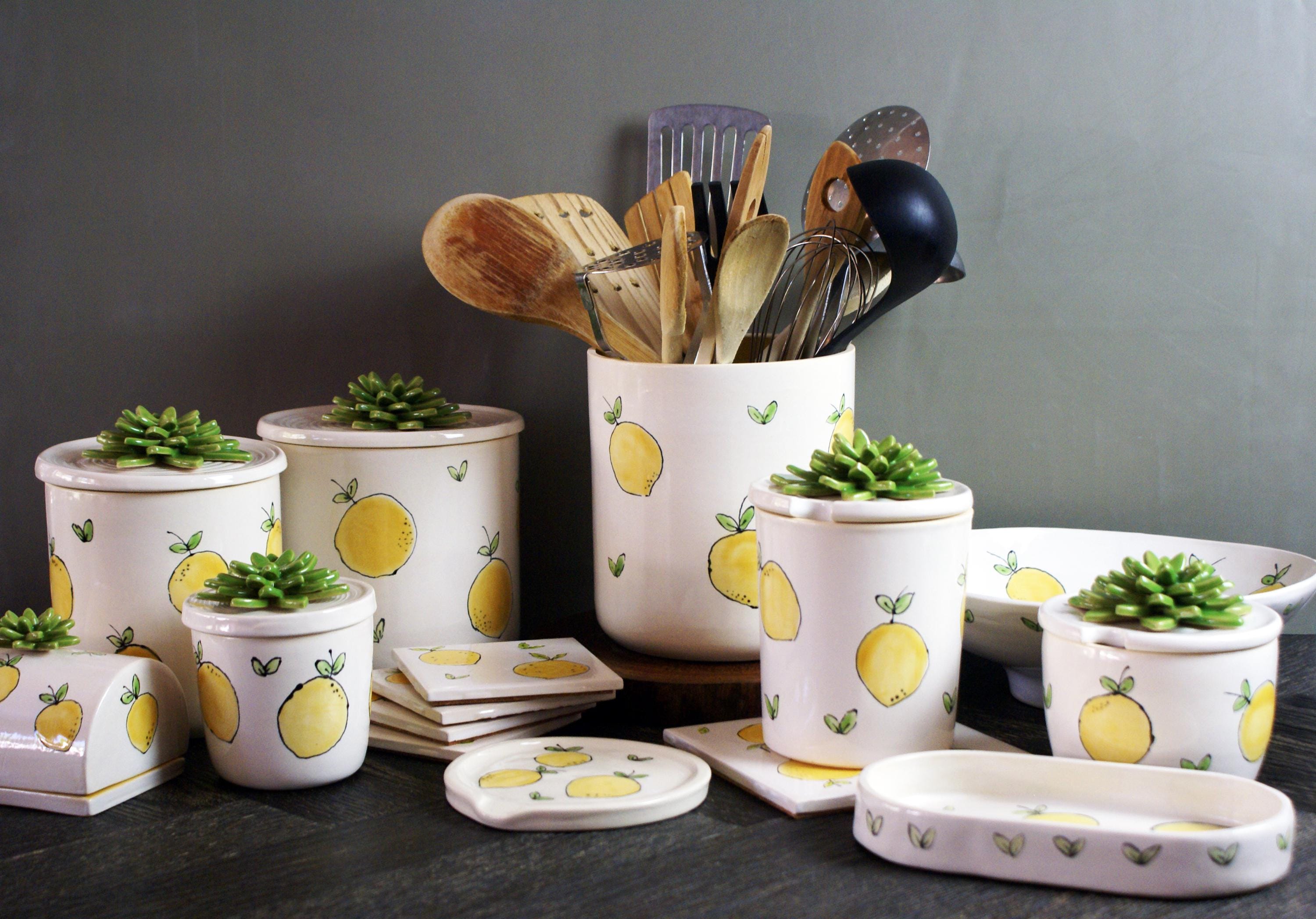 Lemon Yellow Pottery - Etsy