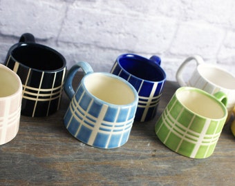 The Strip Collection Espresso Mug | Handmade, Small Ceramic Cup