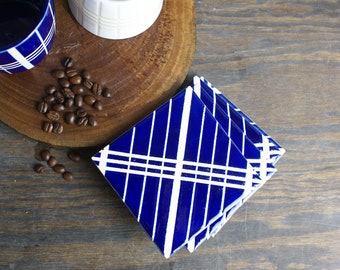 The Striped Collection Coasters | Handmade, Geometric Ceramic Coasters