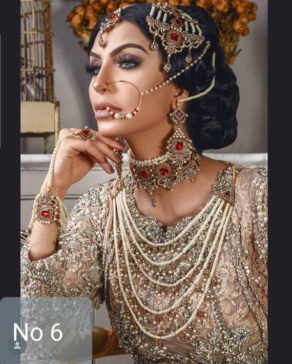 gold champagne Pakistani wedding jewelry indian wedding jewelry indian choker Pakistani jewelry Pakistani choker indian jewelry