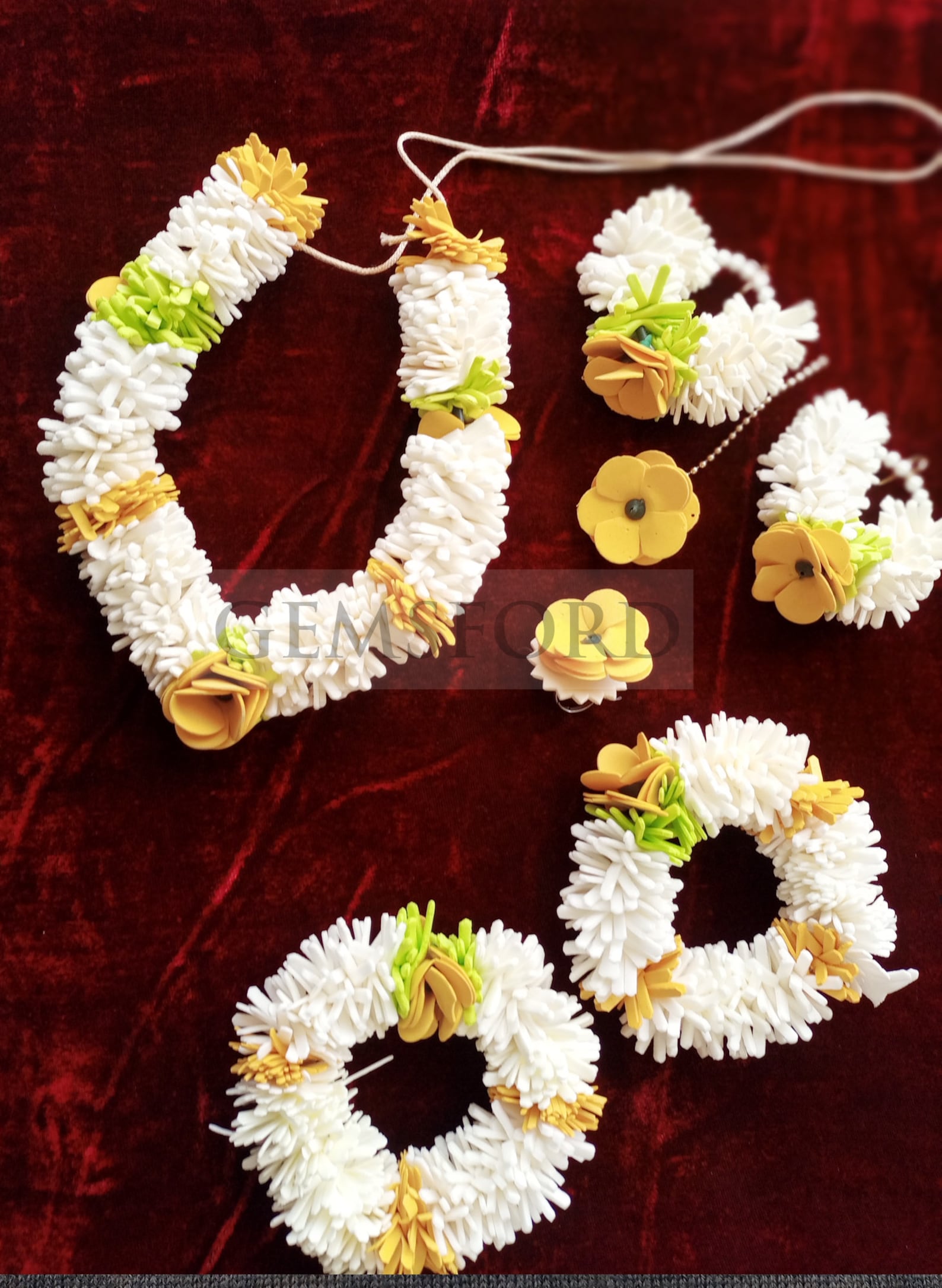 Gajra Flower Gajra Set Boho Jewellery Mehndi Jewelry Etsy