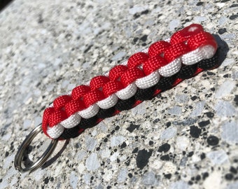 Vauxhall Style Colours VXR Vectra Corsa Astra SRI GTE Traditional Colours Paracord Keyring  - Stocking Filler Christmas Gift