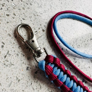 Custom Colours Paracord Lanyard Stocking Filler gift Motorbike Car keys Badge Holder personalised